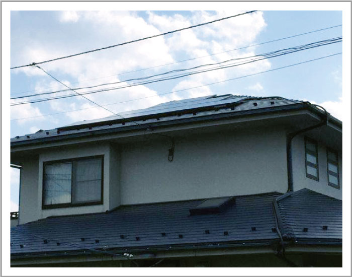 一般住宅のスレート屋根への太陽光パネル設置